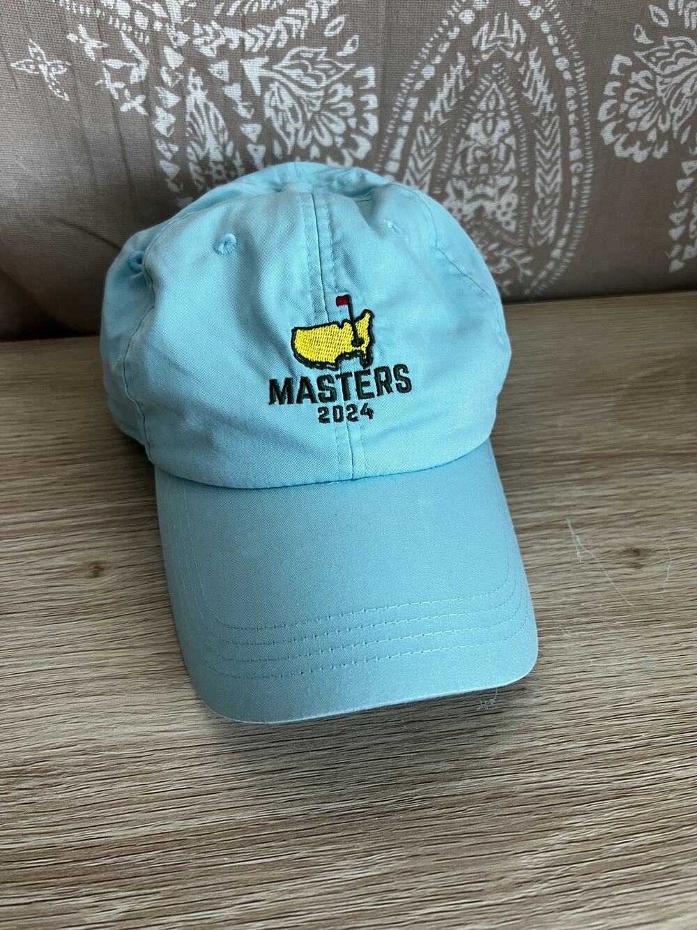 Masters 2024 ahead Classic Fit Golf Hat Aqua Light Blue Adjustable Cap